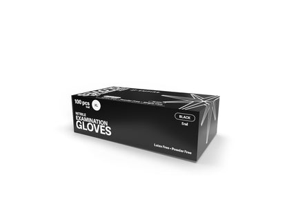 Empire Nitrile Exam Black Gloves - Case